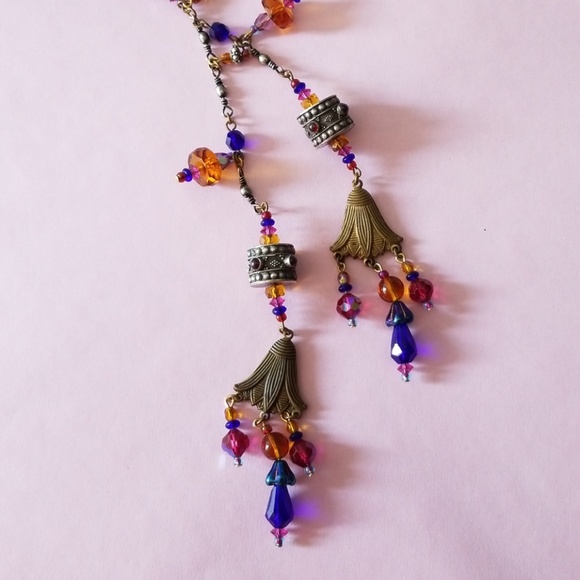 Vintage sterling long beaded lariat necklace! - Picture 3 of 8